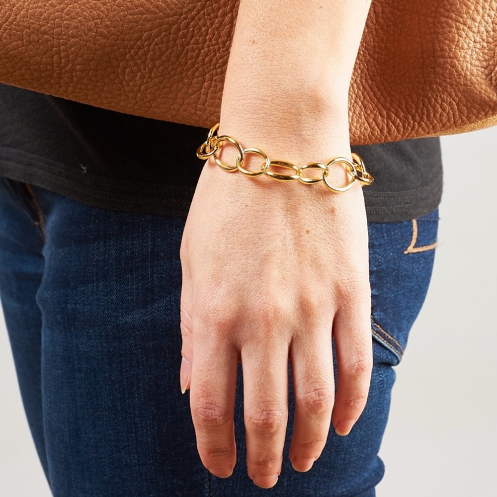 Bayou With Love Goldtone Chain Bracelet - Picture 6 of 8
